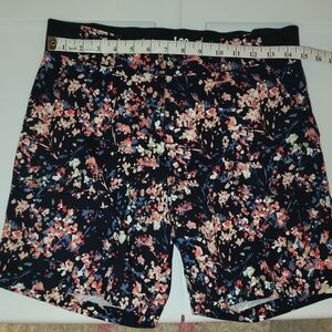 NWOT navy blue floral print shorts